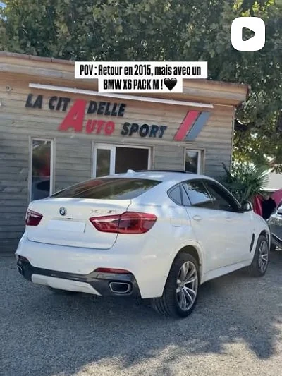 BMW X6 devant le chalet de La Citadelle Auto Sport